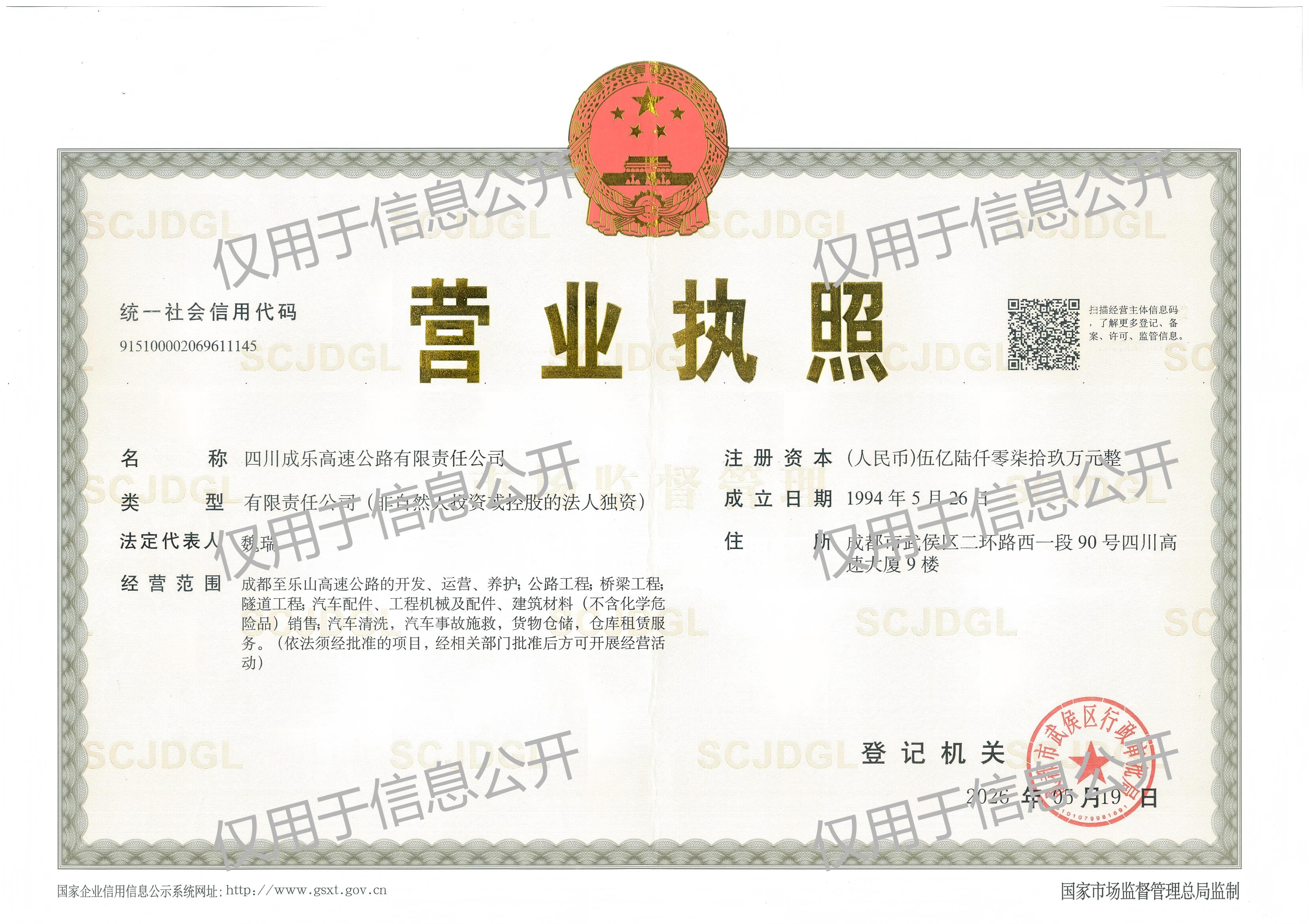 信息公开执照